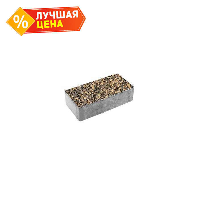 Плитка тротуарная Прямоугольник (Ла-Линия) А.2.П.4 Листопад гладкий Арабская ночь 200x100x40 мм